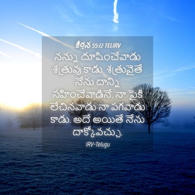 Picture 04 - కీర్తన 55:12 TELIRV - నన్ను దూషించేవాడు - Bible Verse Picture