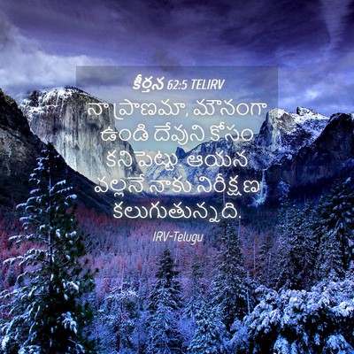 Picture 04 - కీర్తన 62:5 TELIRV - నా ప్రాణమా, మౌనంగా - Bible Verse Picture