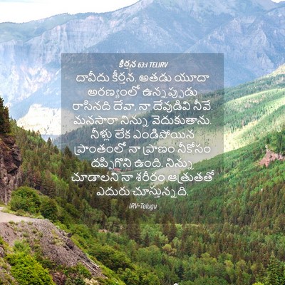 Picture 04 - కీర్తన 63:1 TELIRV - దావీదు కీర్తన. - Bible Verse Picture