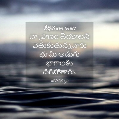 Picture 04 - కీర్తన 63:9 TELIRV - నా ప్రాణం తీయాలని - Bible Verse Picture
