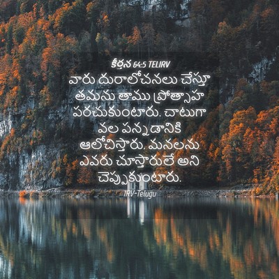 Picture 04 - కీర్తన 64:5 TELIRV - వారు దురాలోచనలు - Bible Verse Picture