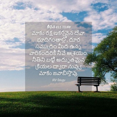 Picture 04 - కీర్తన 65:5 TELIRV - మాకు రక్షణకర్తవైన - Bible Verse Picture