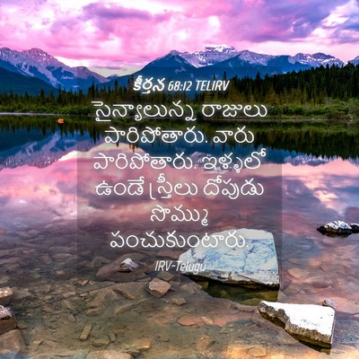 Picture 04 - కీర్తన 68:12 TELIRV - సైన్యాలున్న - Bible Verse Picture