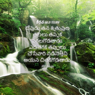 Picture 04 - కీర్తన 68:21 TELIRV - దేవుడు తన - Bible Verse Picture