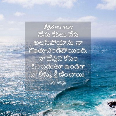 Picture 04 - కీర్తన 69:3 TELIRV - నేను కేకలు వేసి - Bible Verse Picture