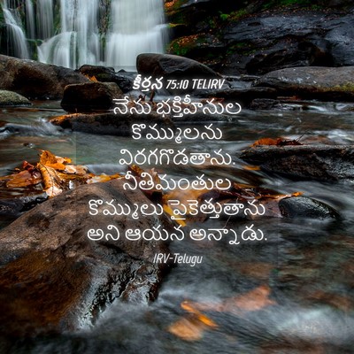 Picture 04 - కీర్తన 75:10 TELIRV - నేను భక్తిహీనుల - Bible Verse Picture