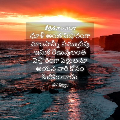 Picture 04 - కీర్తన 78:27 TELIRV - ధూళి అంత - Bible Verse Picture