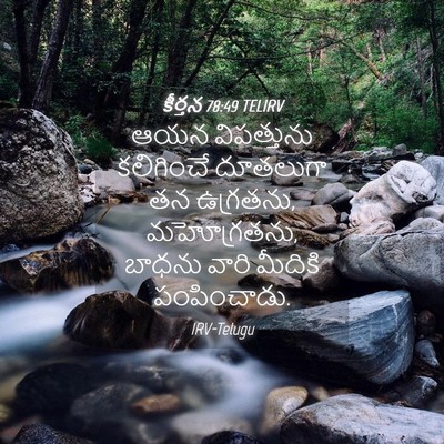 Picture 04 - కీర్తన 78:49 TELIRV - ఆయన విపత్తును - Bible Verse Picture