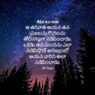 Picture 04 - కీర్తన 78:52 TELIRV - ఆ తరవాత ఆయన తన - Bible Verse Picture