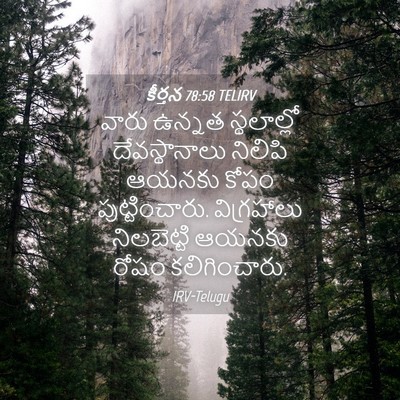 Picture 04 - కీర్తన 78:58 TELIRV - వారు ఉన్నత - Bible Verse Picture