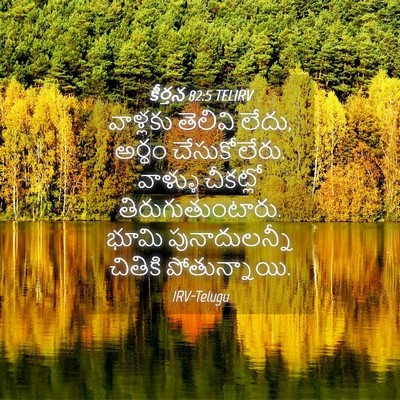 Picture 04 - కీర్తన 82:5 TELIRV - వాళ్లకు తెలివి - Bible Verse Picture