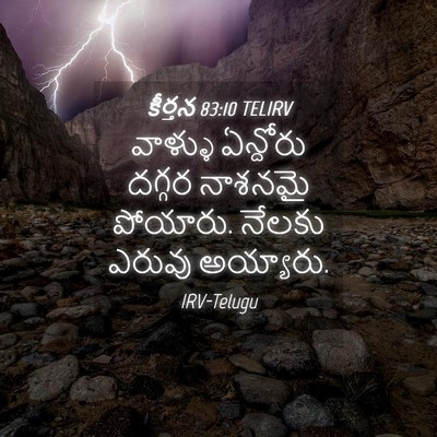 Picture 04 - కీర్తన 83:10 TELIRV - వాళ్ళు ఏన్దోరు - Bible Verse Picture