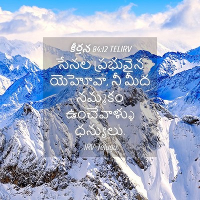 Picture 04 - కీర్తన 84:12 TELIRV - సేనల ప్రభువైన - Bible Verse Picture