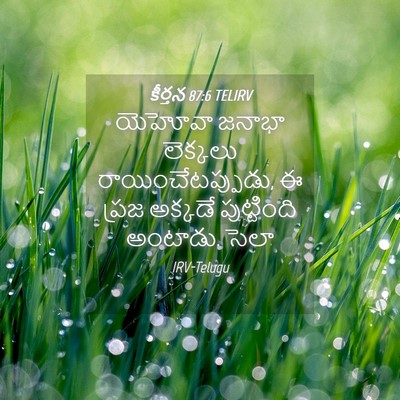 Picture 04 - కీర్తన 87:6 TELIRV - యెహోవా జనాభా - Bible Verse Picture