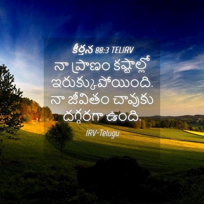 Picture 04 - కీర్తన 88:3 TELIRV - నా ప్రాణం - Bible Verse Picture