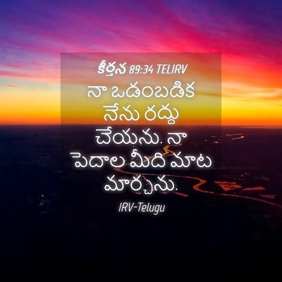 Picture 04 - కీర్తన 89:34 TELIRV - నా ఒడంబడిక నేను - Bible Verse Picture