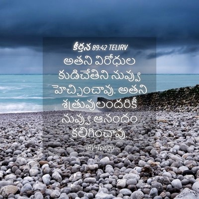 Picture 04 - కీర్తన 89:42 TELIRV - అతని విరోధుల - Bible Verse Picture