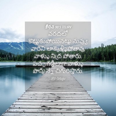 Picture 04 - కీర్తన 90:5 TELIRV - వరదలో - Bible Verse Picture