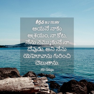 Picture 04 - కీర్తన 91:2 TELIRV - ఆయనే నాకు ఆశ్రయం, - Bible Verse Picture