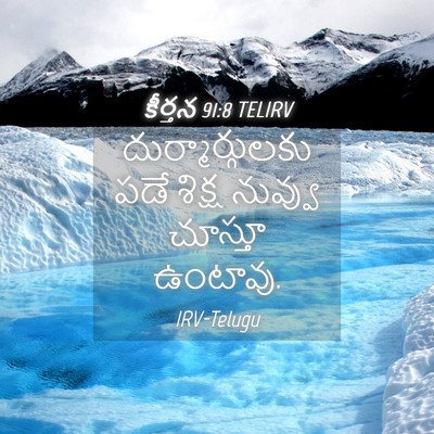 Picture 04 - కీర్తన 91:8 TELIRV - దుర్మార్గులకు పడే - Bible Verse Picture