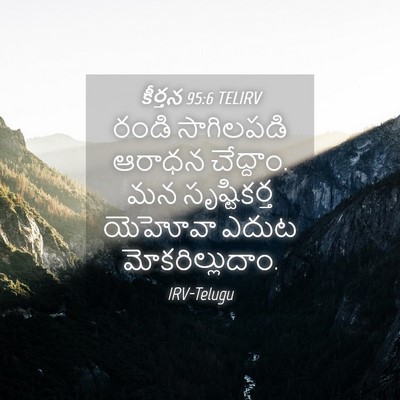 Picture 04 - కీర్తన 95:6 TELIRV - రండి సాగిలపడి - Bible Verse Picture