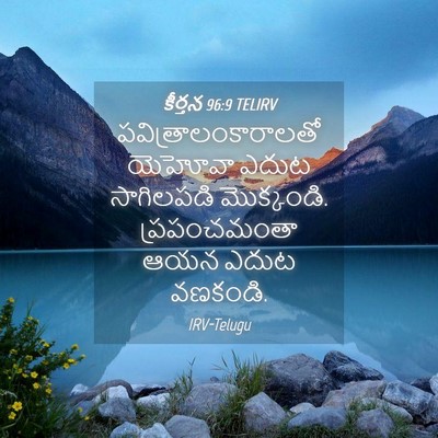 Picture 04 - కీర్తన 96:9 TELIRV - పవిత్రాలంకారాలతో - Bible Verse Picture