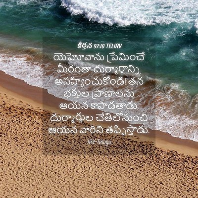 Picture 04 - కీర్తన 97:10 TELIRV - యెహోవాను - Bible Verse Picture