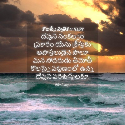 Picture 04 - కొలస్సీ పత్రిక 1:1 TELIRV - దేవుని సంకల్పం - Bible Verse Picture