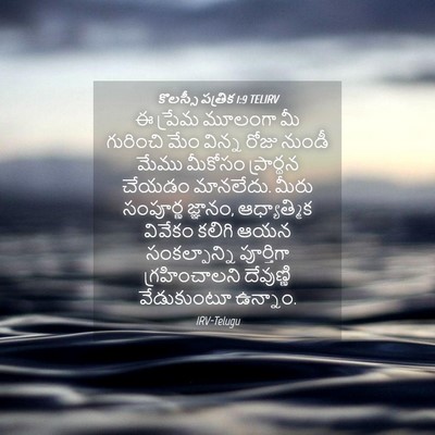 Picture 04 - కొలస్సీ పత్రిక 1:9 TELIRV - ఈ ప్రేమ మూలంగా మీ - Bible Verse Picture
