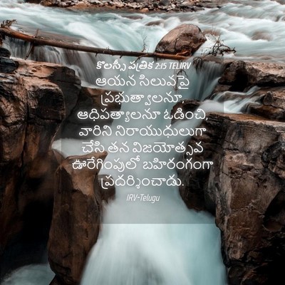 Picture 04 - కొలస్సీ పత్రిక 2:15 TELIRV - ఆయన సిలువపై - Bible Verse Picture