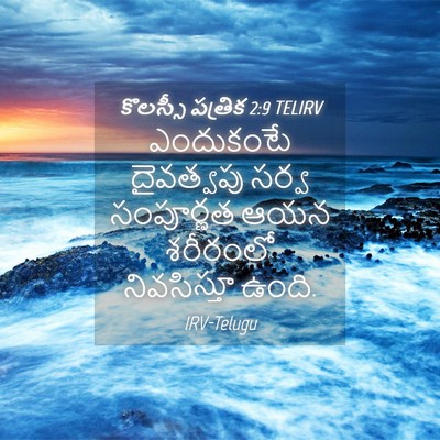 Picture 04 - కొలస్సీ పత్రిక 2:9 TELIRV - ఎందుకంటే దైవత్వపు - Bible Verse Picture