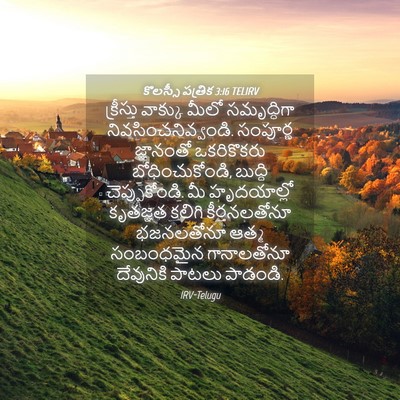 Picture 04 - కొలస్సీ పత్రిక 3:16 TELIRV - క్రీస్తు వాక్కు - Bible Verse Picture