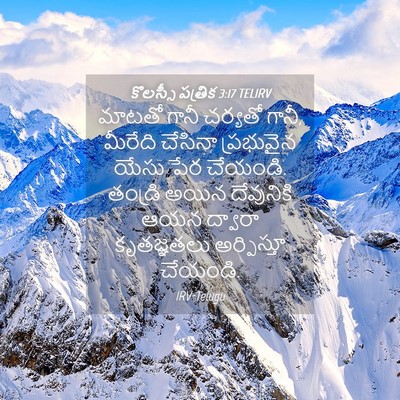 Picture 04 - కొలస్సీ పత్రిక 3:17 TELIRV - మాటతో గానీ చర్యతో - Bible Verse Picture