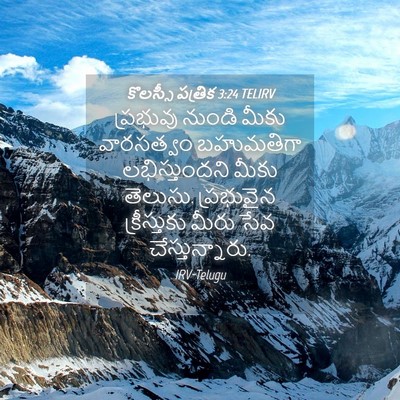 Picture 04 - కొలస్సీ పత్రిక 3:24 TELIRV - ప్రభువు నుండి - Bible Verse Picture