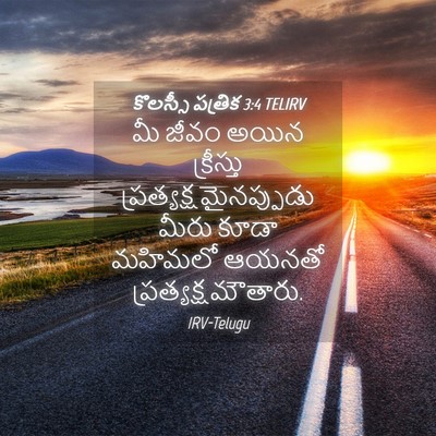 Picture 04 - కొలస్సీ పత్రిక 3:4 TELIRV - మీ జీవం అయిన - Bible Verse Picture