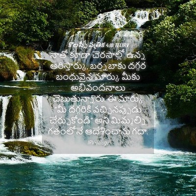 Picture 04 - కొలస్సీ పత్రిక 4:10 TELIRV - నాతో కూడా - Bible Verse Picture