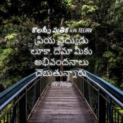 Picture 04 - కొలస్సీ పత్రిక 4:14 TELIRV - ప్రియ వైద్యుడు - Bible Verse Picture