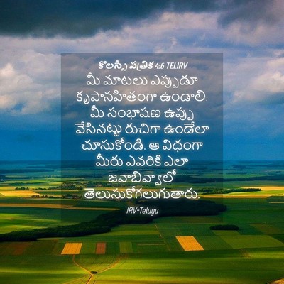 Picture 04 - కొలస్సీ పత్రిక 4:6 TELIRV - మీ మాటలు ఎప్పుడూ - Bible Verse Picture