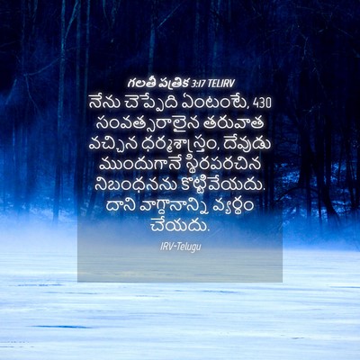 Picture 04 - గలతీ పత్రిక 3:17 TELIRV - నేను చెప్పేది - Bible Verse Picture
