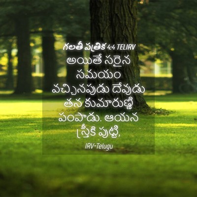 Picture 04 - గలతీ పత్రిక 4:4 TELIRV - అయితే సరైన సమయం - Bible Verse Picture