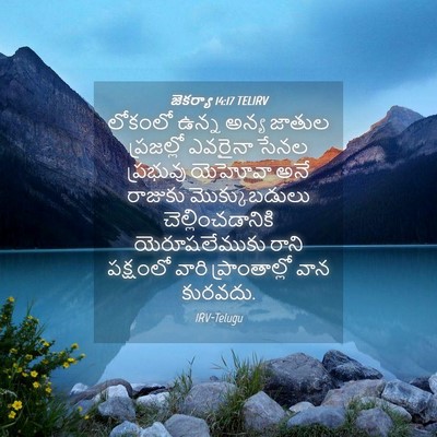 Picture 04 - జెకర్యా 14:17 TELIRV - లోకంలో ఉన్న అన్య - Bible Verse Picture