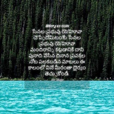 Picture 04 - జెకర్యా 8:9 TELIRV - సేనల ప్రభువు - Bible Verse Picture