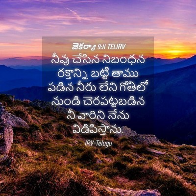 Picture 04 - జెకర్యా 9:11 TELIRV - నీవు చేసిన నిబంధన - Bible Verse Picture