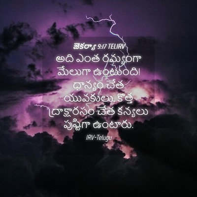 Picture 04 - జెకర్యా 9:17 TELIRV - అది ఎంత రమ్యంగా - Bible Verse Picture