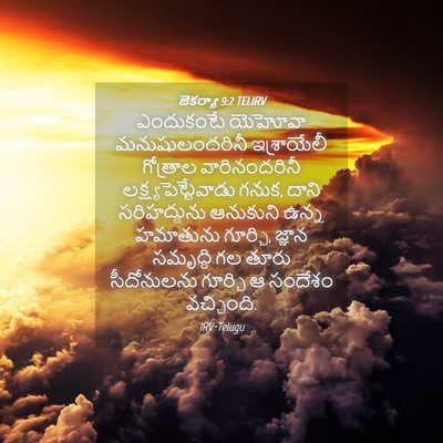 Picture 04 - జెకర్యా 9:2 TELIRV - ఎందుకంటే యెహోవా - Bible Verse Picture