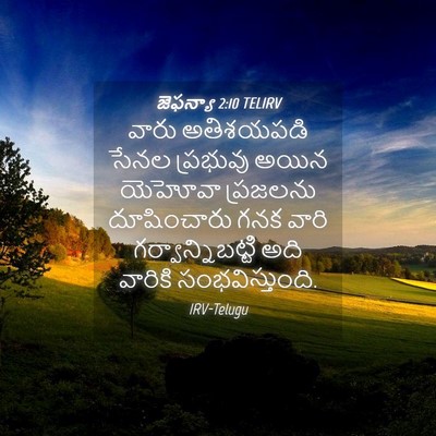 Picture 04 - జెఫన్యా 2:10 TELIRV - వారు అతిశయపడి - Bible Verse Picture
