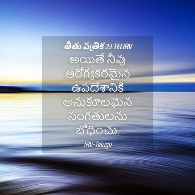 Picture 04 - తీతు పత్రిక 2:1 TELIRV - అయితే నీవు - Bible Verse Picture