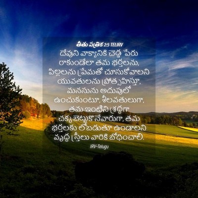 Picture 04 - తీతు పత్రిక 2:5 TELIRV - దేవుని వాక్యానికి - Bible Verse Picture
