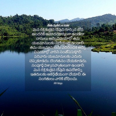 Picture 04 - తీతు పత్రిక 2:9 TELIRV - మన రక్షకుడైన - Bible Verse Picture