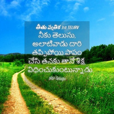Picture 04 - తీతు పత్రిక 3:11 TELIRV - నీకు తెలుసు, - Bible Verse Picture